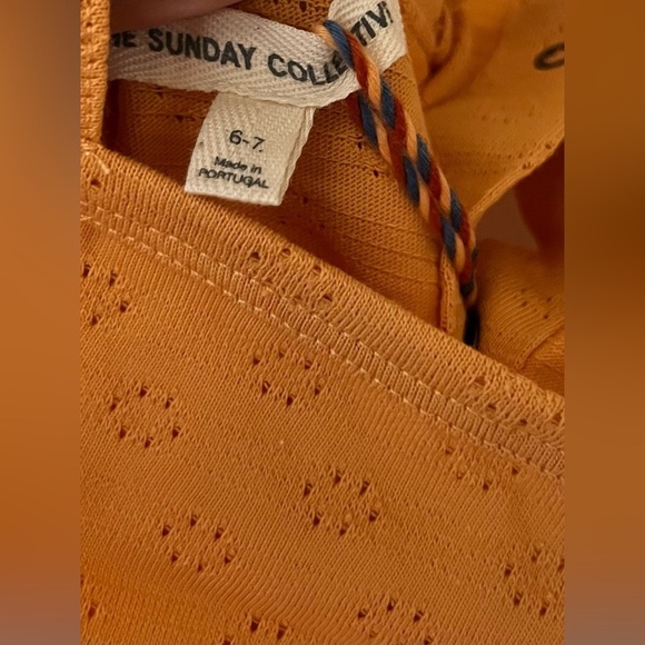 The Sunday Collective Girls 6-7 Years Orange So Sweet Tank Top Apricot Tan - Picture 7 of 8
